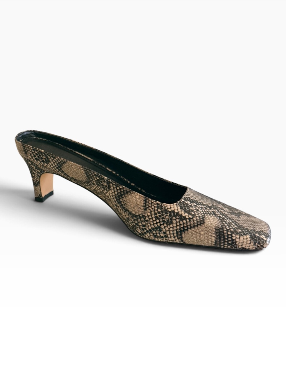 French Connection Aimee Snake Print Kitten Heel Mules  Women’s Size 11 NIB